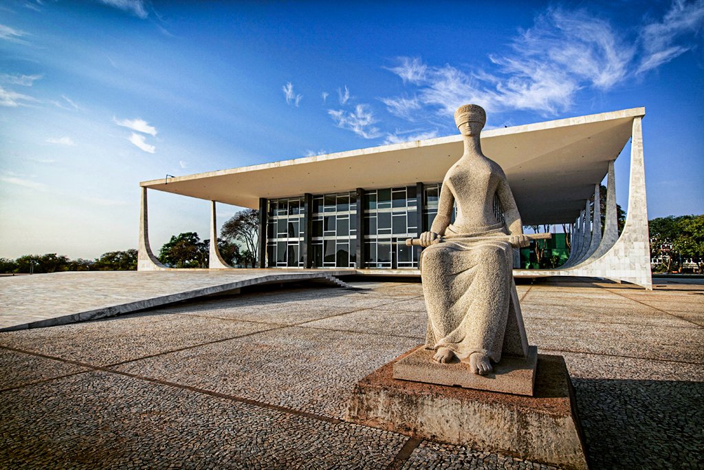 STF na Praça dos Três Poderes — Brasília como polo jurídico e institucional do Brasil